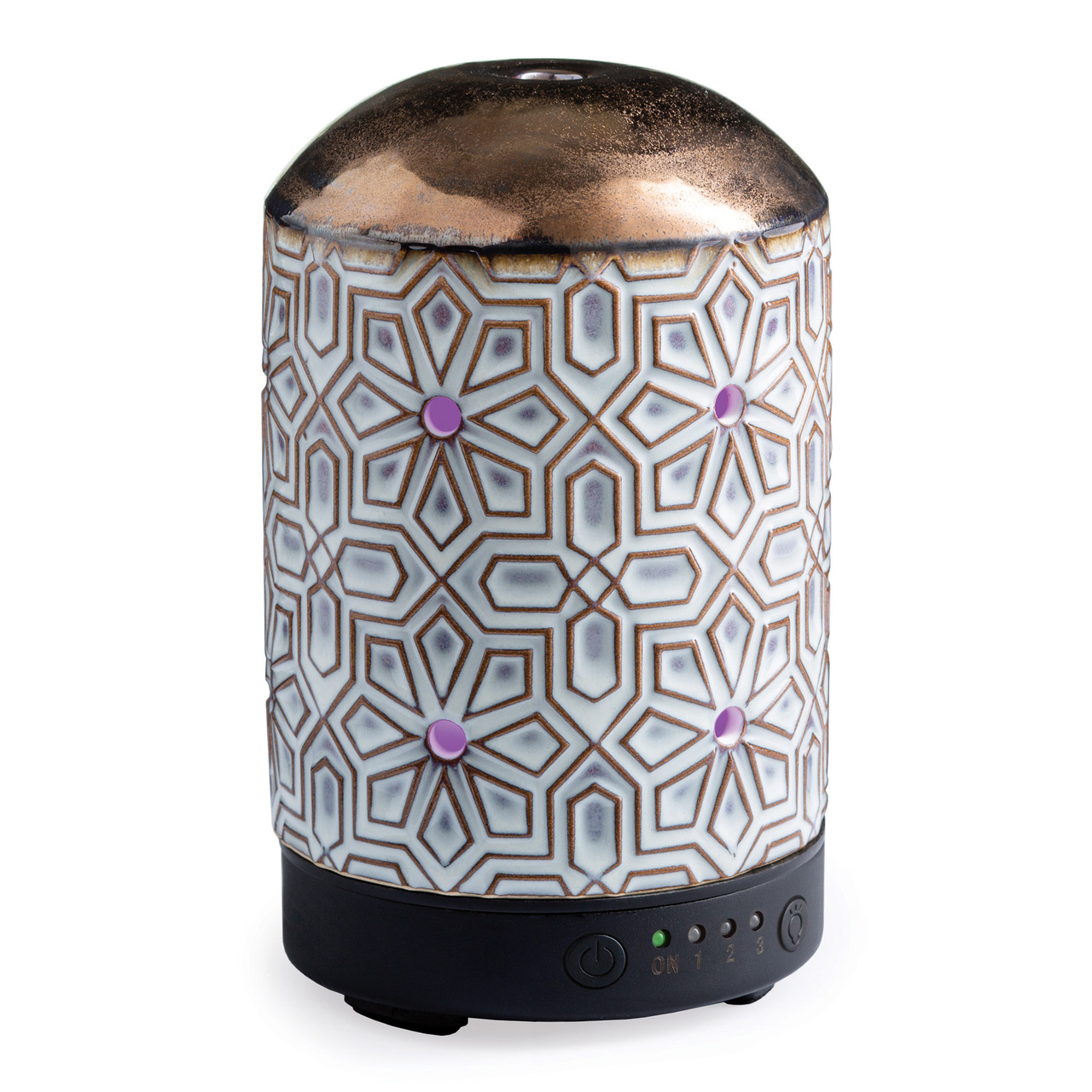 Ultrasonic Aromatherapy Diffuser - LED Light Levels and Timer Settings