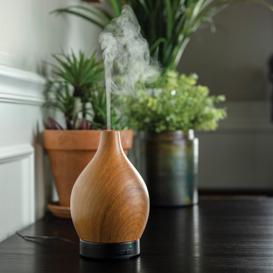 USB Ultrasonic Air Humidifier Home Aromatherapy Humidifiers Wood Grain Vase  Esse