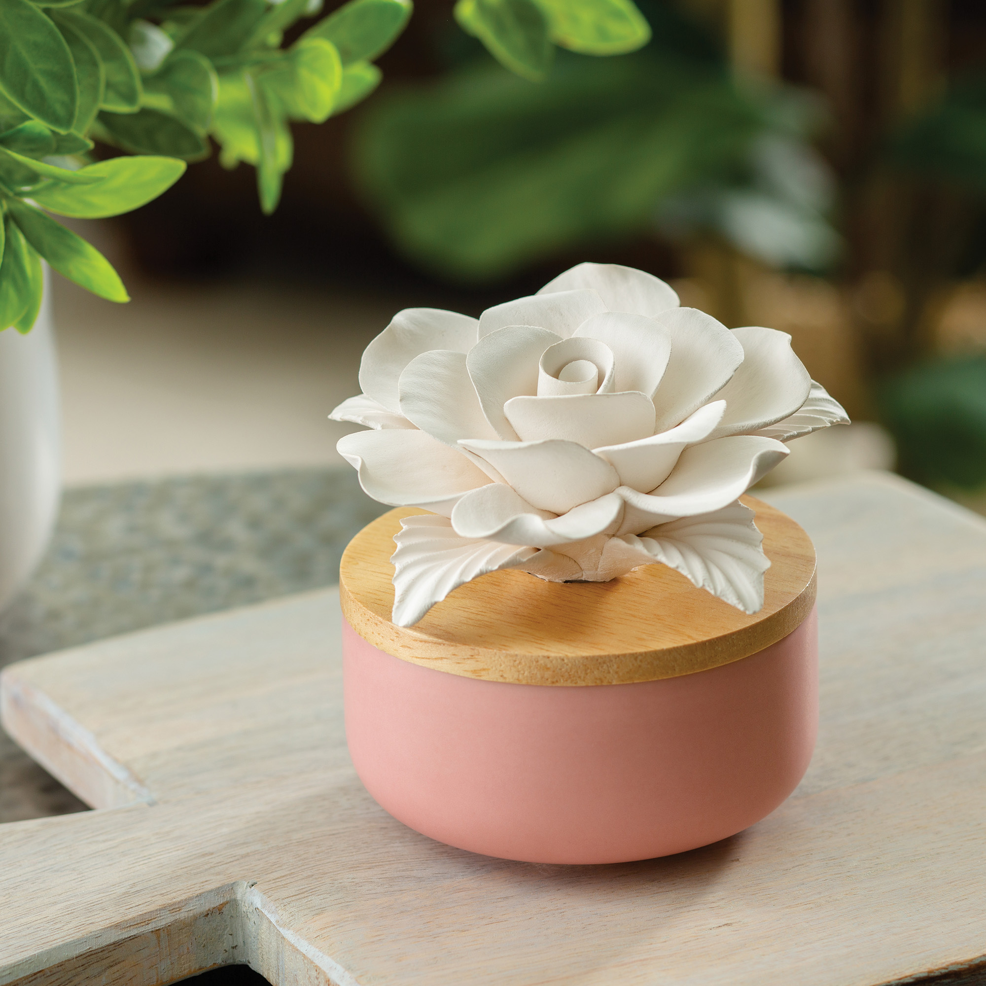 Rose Passive Porcelain Essential Oil Diffuser