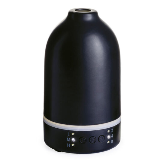 The Onyx Nebulizer Diffuser is the perfect combination of a high-end design and relentless functionality. The black matte onyx finish creates an elegant look for any room, while the multi-color LED light feature creates a relaxing or stimulating environment that promotes sleep and/or meditation.