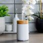 Our Wood & Ceramic diffuser is a classic combination of wood and ceramic. The ultrasonic mist unleashes a subtle scent through 2 mist modes, while the elegant design creates a relaxing atmosphere wherever you place this diffuser.